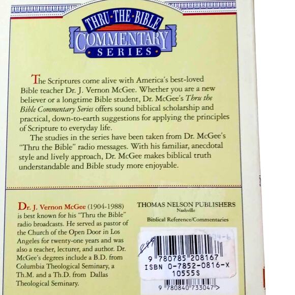 Hebrews 1-7 Commentary Thru the Bible Series Christian Study Guide McGee - Picture 4 of 4